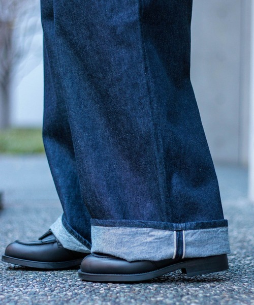 D.M.G / ディーエムジー] 11ozデニム ツータックシックレッグパンツ