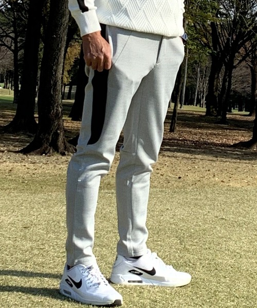 ストレッチ ポンチ ジャージ素材 アンクル丈ゴルフウェア テーパード