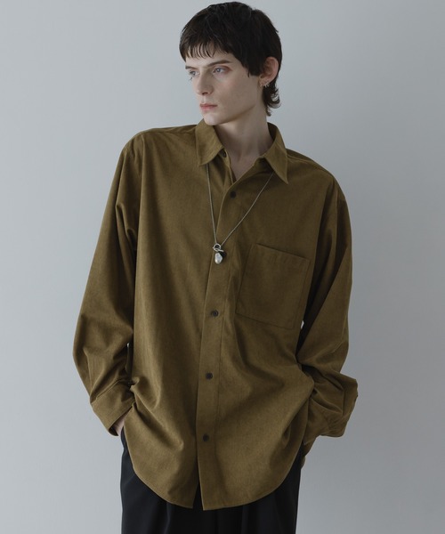 セール】LOOSE BASIC OVERSIZE SHIRT - Drape Corduroy / ルーズ