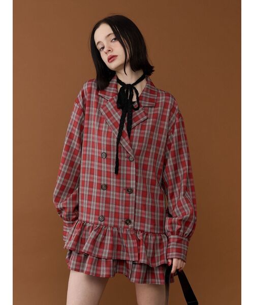 ヘムフリルトレンチミニワンピース（ワンピース）｜jouetie