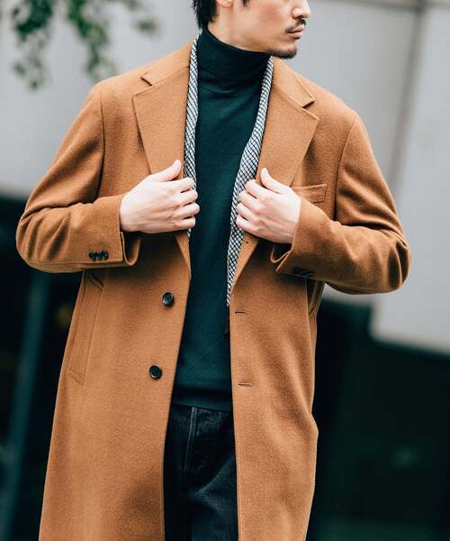 セール】SUPER 140's ウール / カシミヤ チェスターコート（チェスター