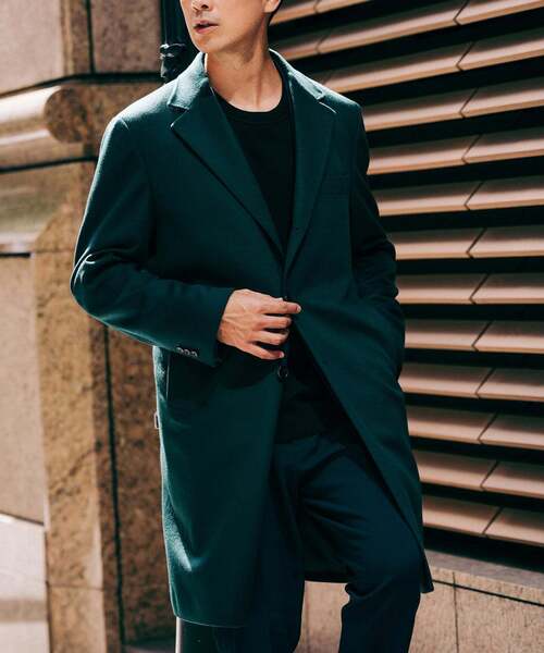 セール】SUPER 140's ウール / カシミヤ チェスターコート（チェスター