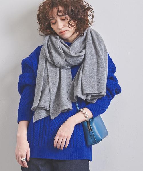 未使用品 ユナイテッドアローズ カシミア ニットストール UNITED