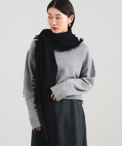 ASAUCE MELER / ファイン ラム エアリーソリッド ウールストール