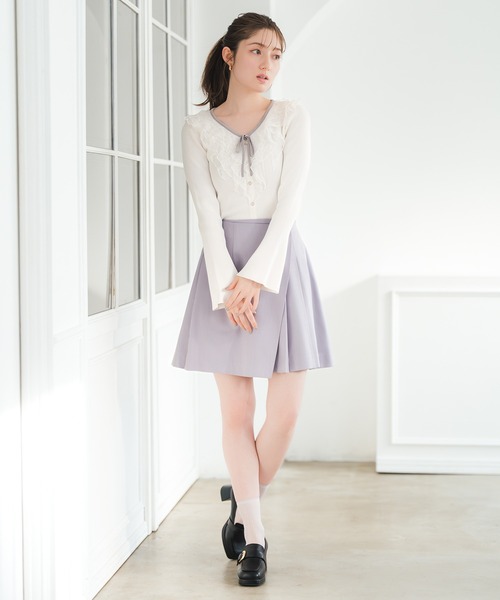 2026春夏新作 ラップタックプリーツミニスカート（スカート）｜MISCH