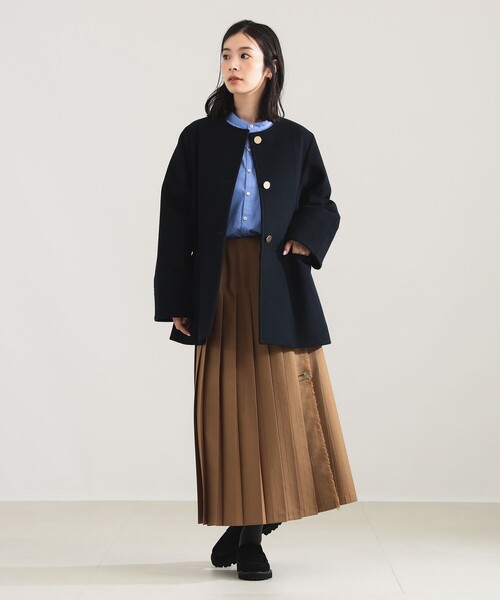 ソフトメルトン ノーカラーコート（ノーカラーコート）｜Demi-Luxe