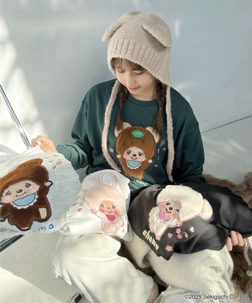 セール】♪アクリルキーホルダー付き モンチッチフレンズスウェット