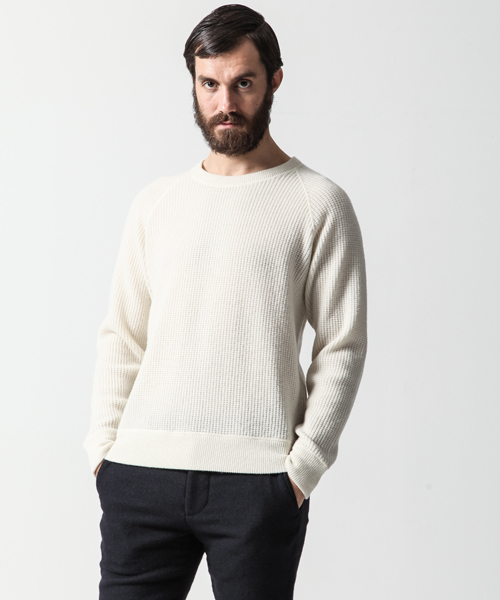 COMOLI（コモリ）の「COMOLI/WAFFLE KNIT（ニット/セーター）」 - WEAR