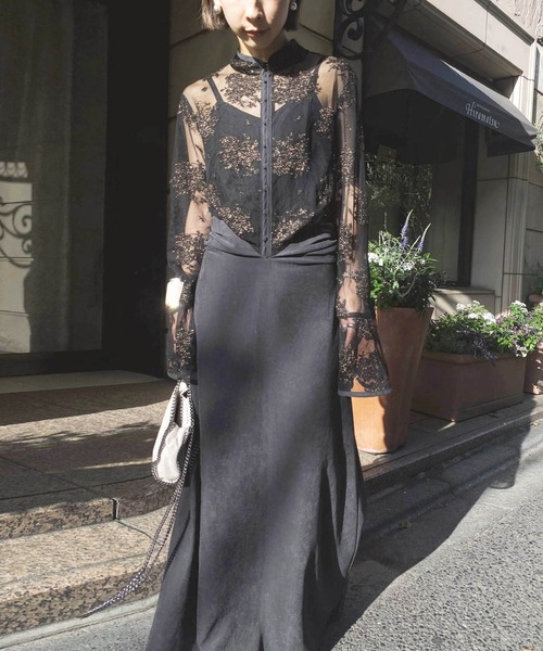 Ameri（アメリ）の「FLOWER LACE DRESS（ワンピース）」 - WEAR