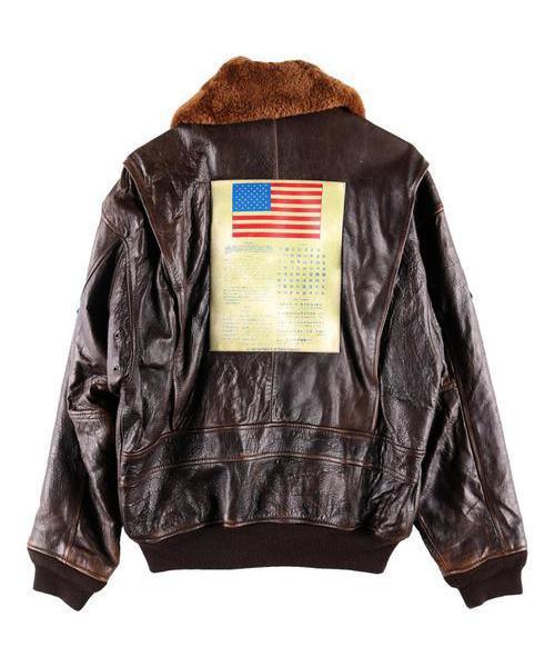 ブランド古着】レザーフライトジャケット（ミリタリージャケット