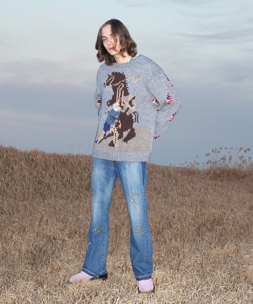 Jieda（ジエダ）の「HORSE OVER KNIT（ニット/セーター）」 - WEAR
