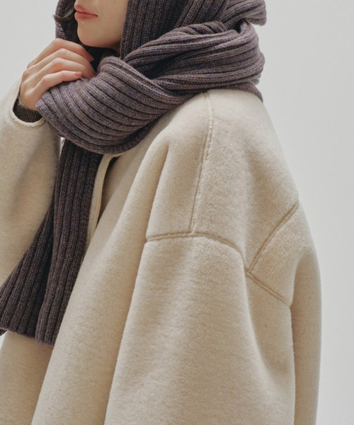 TODAYFUL/トゥデイフル】Rib Knit Muffler/リブニットマフラー