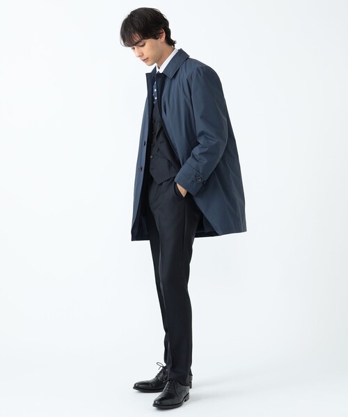 BEAMS HEART ステンカラーコート ネイビー BEAMS HEART（ビームス