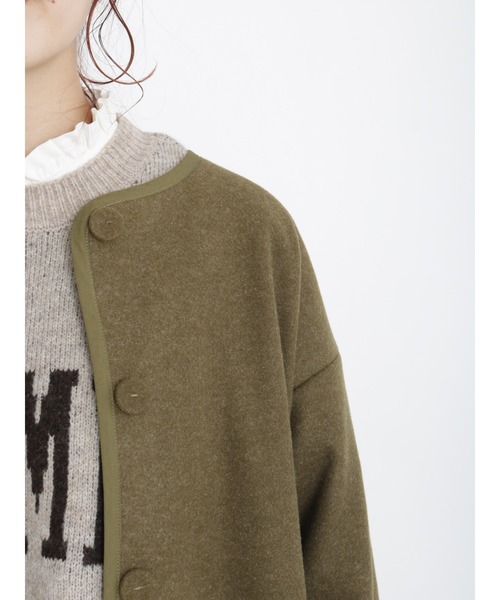 Samansa Mos2（サマンサ モスモス）の「キルト切替コート（ノーカラー