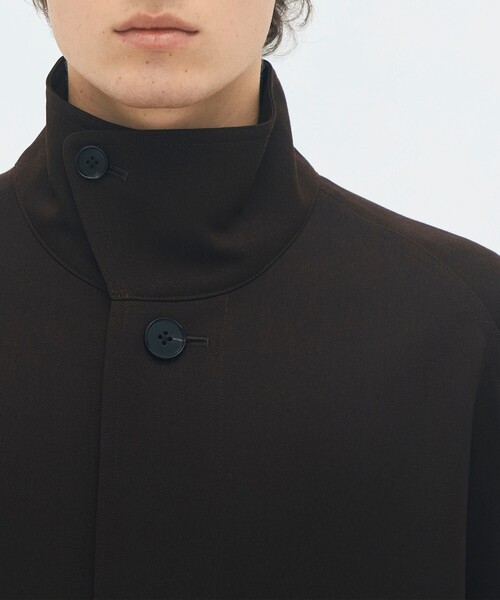 ウールギャバジン スタンドカラーコート（ステンカラーコート）｜CABaN