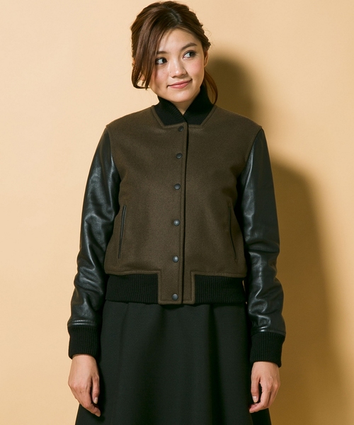 23区（ニジュウサンク）の「ラムレザーコンビジャケット（スタジャン