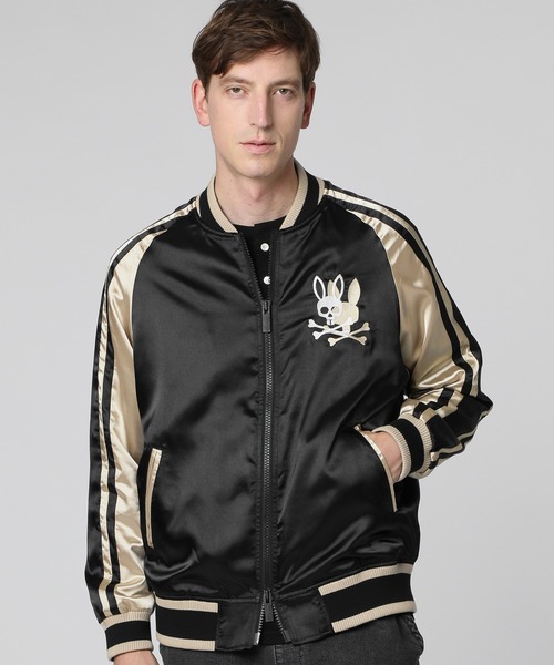 SKOOKUM × PsychoBunny バニーロゴ スカジャン（スカジャン）｜Psycho