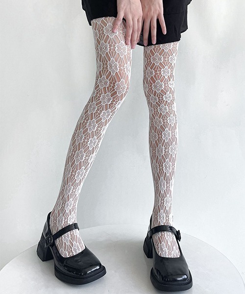 セール】フラワーレースタイツ 網タイツ cula953（タイツ/ストッキング