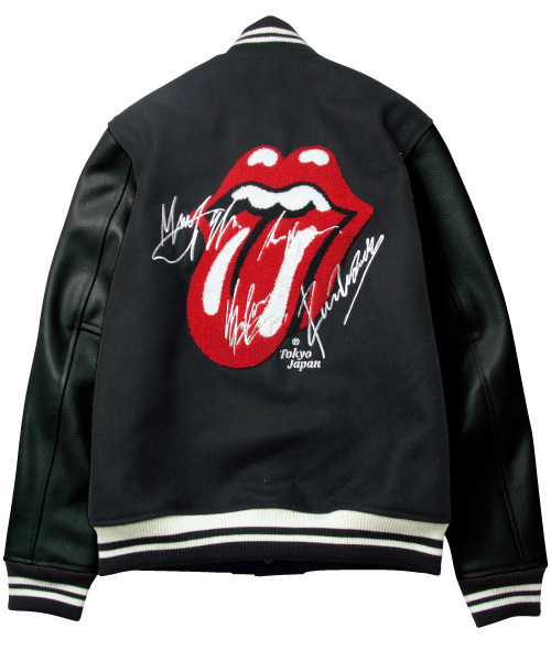 The Rolling Stones×JACKROSE VINTAGE 袖レザースタジャン（スタジャン