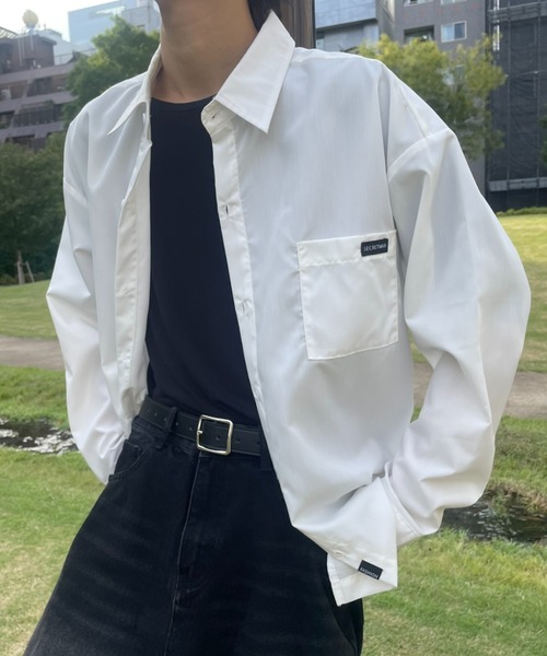 セール】ストライプ/無地ワンポイントシャツ（シャツ/ブラウス