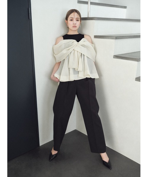 FRAY I.D（フレイアイディー）の「カットコンビペプラムトップス（T