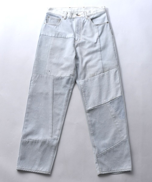 rebear by Johnbull】パッチワークストレートジーンズ | ジョンブル