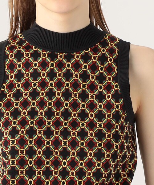 クロスタイルジャカード アメリカンスリーブプルオーバー（ニット