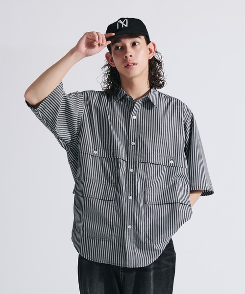 MULTI POCKET STRIPE SHIRT / マルチポケットストライプシャツ（シャツ