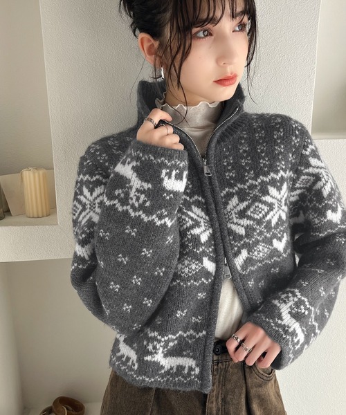 セール】【mily bilet】冬の定番でアレンジ万能♪ノルディック柄ダブル