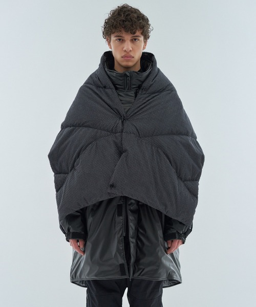 NANGA M4E×NANGA / リバーシブルダウンポンチョマフラー（マフラー