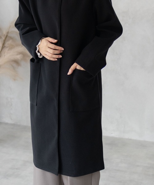 nAvy】フードロングコート アウター（その他アウター）｜NAVY