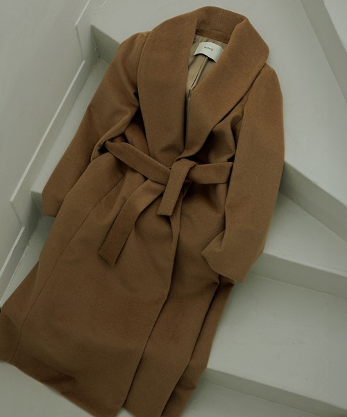 プレミアムカシミヤ ショールカラーコート【25AW】（ステンカラー