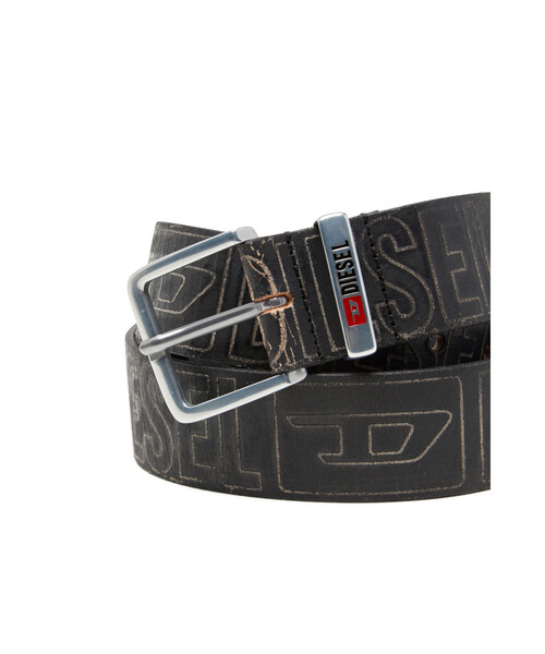 メンズ レザーベルト DIESEL LOGO B-BISCOTTO OUTLINE（ベルト