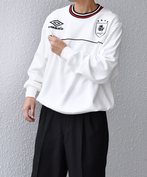 セール】【SHIPS any別注】UMBRO: 90s ロゴ サッカー スウェット
