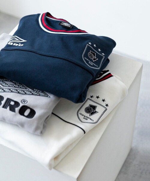 セール】【SHIPS any別注】UMBRO: 90s ロゴ サッカー スウェット