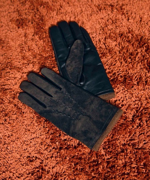 UNISEX》Pig Suede x Goat Leather Gloves/ピッグスエード×ゴート