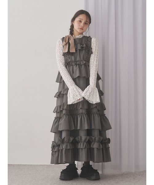 フリルティアードワンピース（ワンピース）｜merry jenny（メリー