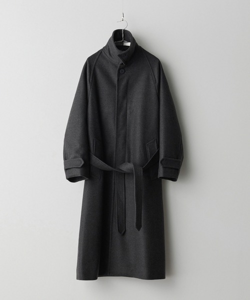WOOLY HERRINGBONE BALMACAAN COAT（ステンカラーコート）｜WYM LIDNM