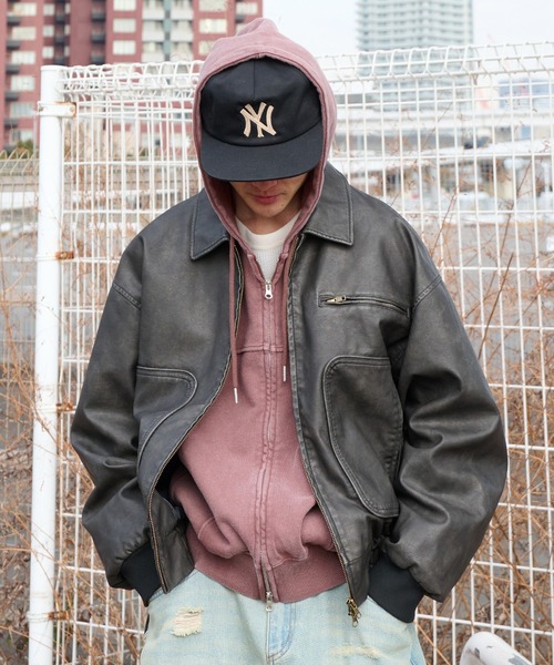 Perushu（ペルーシュ）の「vintage like double zip flight jacket