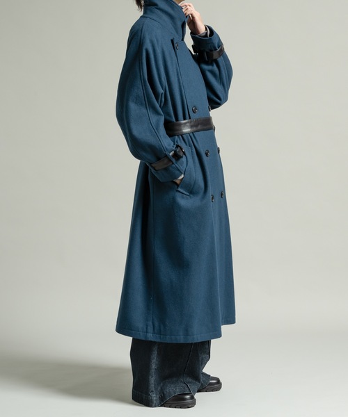セール】Wool melton over coat/ウールメルトンオーバーコート（ステン