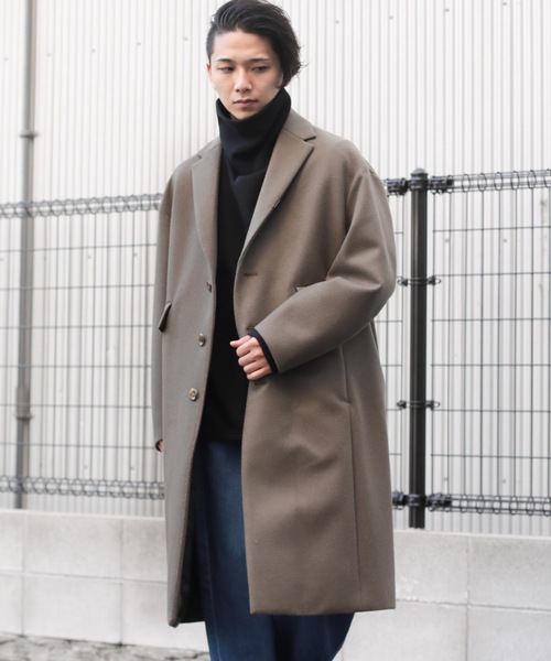 美品カズユキクマガイアタッチメントATTACHMENTカシミア混メルトン