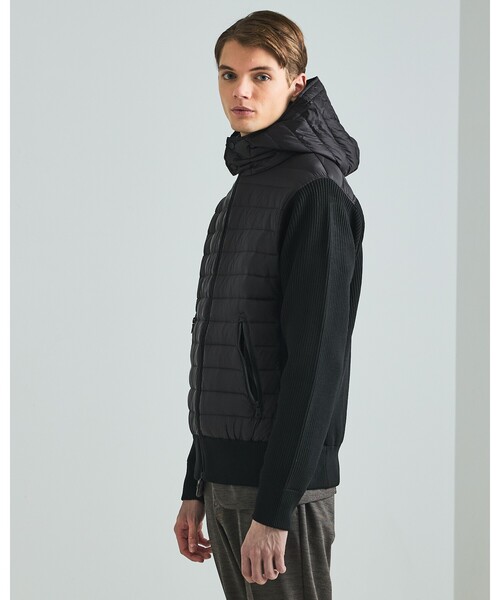 セール】ニットコンビ ダウンフード タフタ ブルゾン（ブルゾン