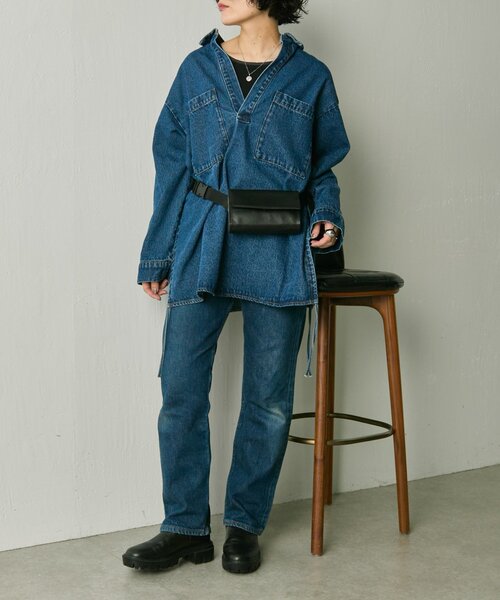 インフルエンサーuchida企画/本革》ミニワイドテープショルダーバッグ