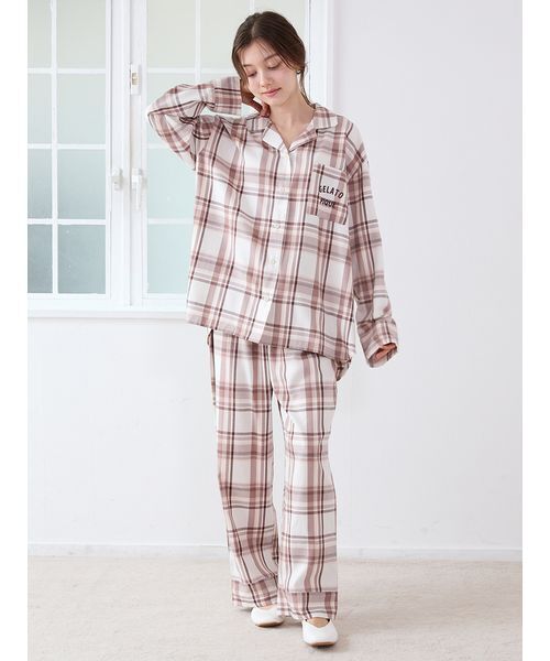 gelato pique（ジェラートピケ）の「トレンドチェック柄ロングパンツ