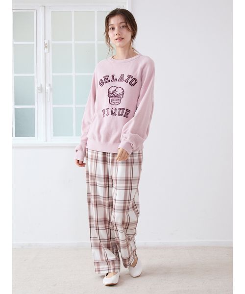 gelato pique（ジェラートピケ）の「トレンドチェック柄ロングパンツ