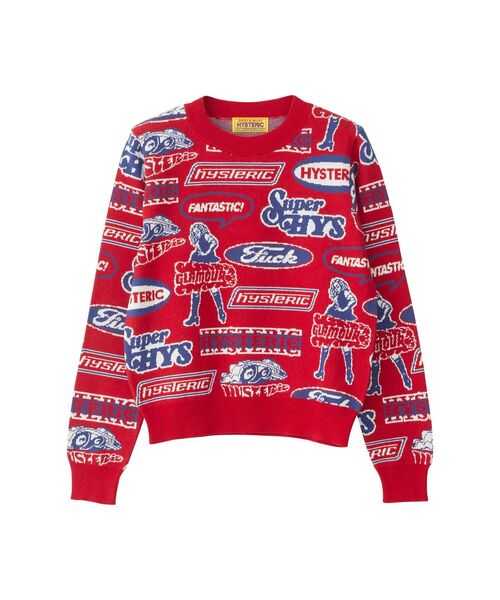 FANTASTIC BOX柄ジャカード ショート丈セーター（ニット/セーター