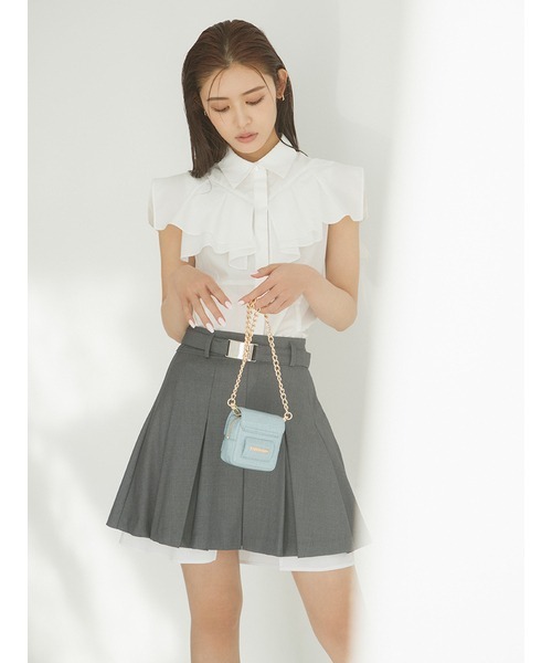 LILY BROWN（リリーブラウン）の「プリーツミニスカショーパン（その他