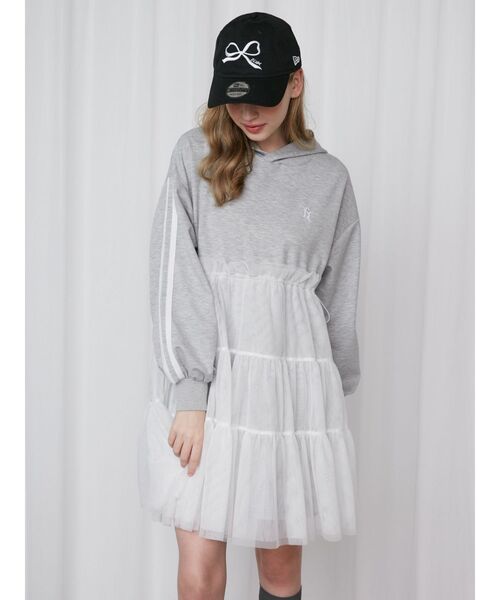 CALNAMUR（カルナムール）の「2WAY TULLE OVER SWEAT OP/2WAYチュール