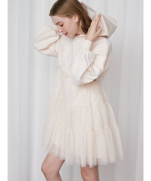 CALNAMUR（カルナムール）の「2WAY TULLE OVER SWEAT OP/2WAYチュール