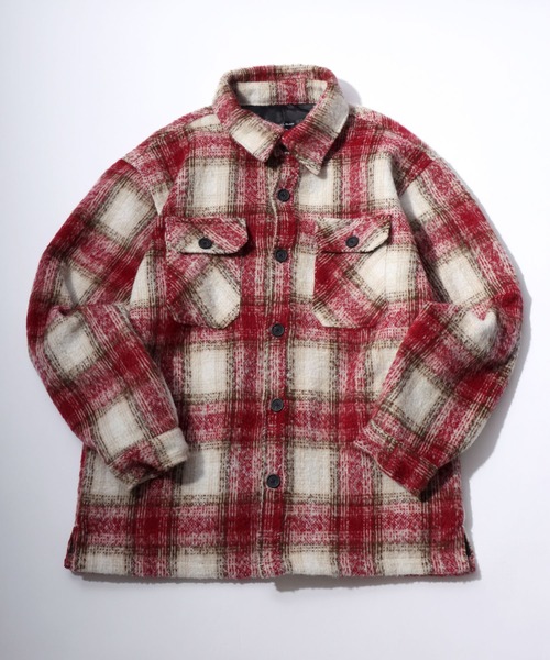 セール】ウールライク オンブレチェック シャツジャケット/シャツ